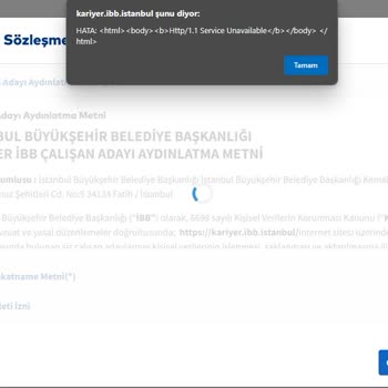 İBB - İstanbul Büyükşehir Belediyesi Staj Başvurusu İçin Özgeçmiş Oluşturamadım