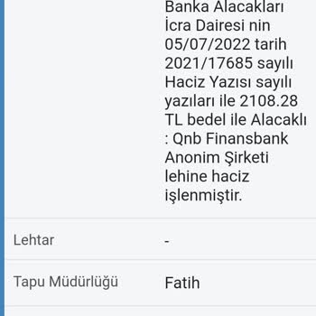 İstanbul İcra Dairesi İstanbul Anadolu Banka Alacakları İcra Dairesi E Haczi Kaldırmıyor