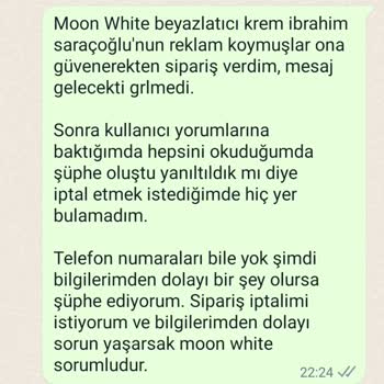 Moonwhiteturkiye.net Reklamlı Beyazlatıcı Krem Sipariş İptali Ve Kullanıcı Deneyimleri