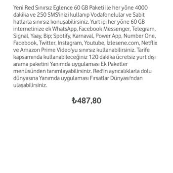 Vodafone Yeni Red Sınırsız Eğlence 60 GB Netflix Kotadan Harcıyor