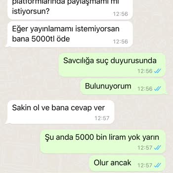 WhatsApp Business Şantaj Tehdit Ediliyorum Uygunsuz Resimlerimin Yayılmasıyla