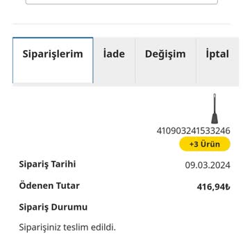 IKEA Eksik Ürün Gönderimi Ödenmeyen İade