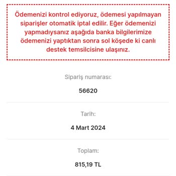 Aurakonsept Ürünü Göndermiyor. Firmaya Ulaşılmıyor.