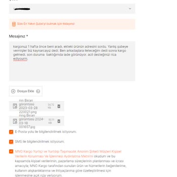 MNG Kargo Teslim Etmeden İade Ediyor.