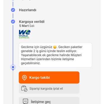 hepsiJET Teslim Edilmeyen Paket