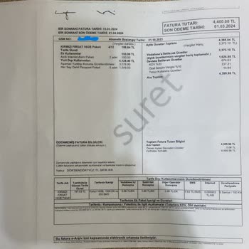 Vodafone Haksız Faturalandırma İşlemi Yapıyor.