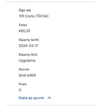 Google Play İşlem İptal Ama Ücret Alınmış