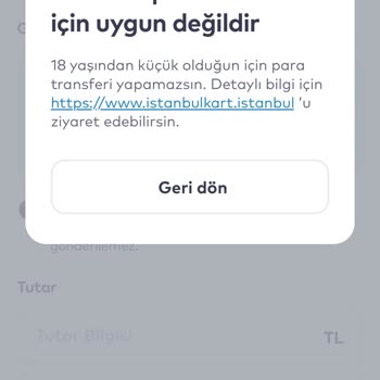 BELBİM (İstanbulkart) 18 Yaş Altı Para Transferi