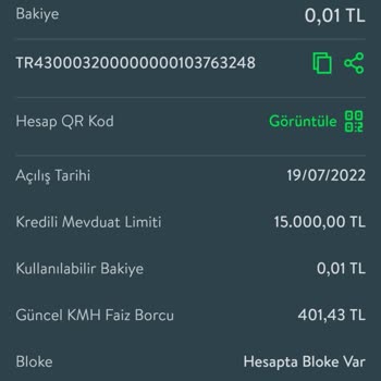 TEB KMH Hesabıma Bloke Koydu.