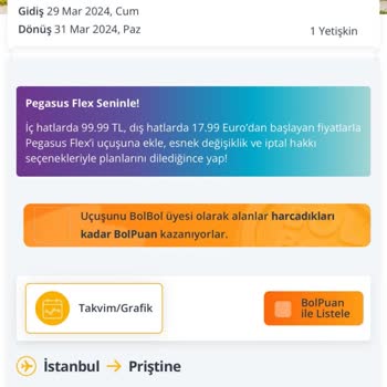 Pegasus Uçak Bileti Fiyatlandırması