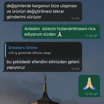 Sneakersonline.tr Değişim Ürününün Hala Gönderilmemesi