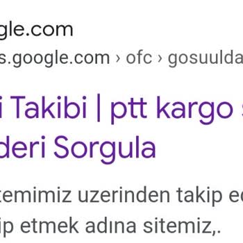 Sites.google.com Şüpheli PTT Kargo Linki Gönderi Takibi