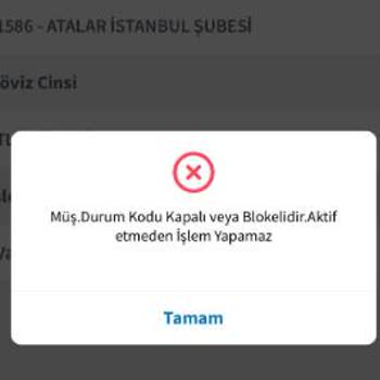 Halkbank - Vadesiz Hesabımı Kapattı- Durum Kodu Kapalı