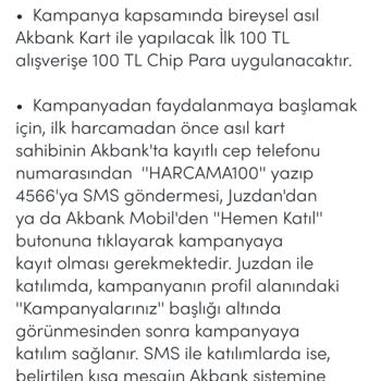 Akbank 100 TL Chip-para Diyor Fakat 50 TL Veriyor.