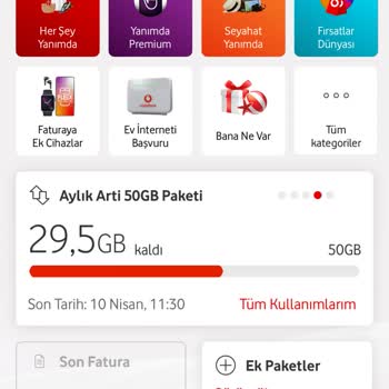 Vodafone Ek Paket Satın Alma Hatası