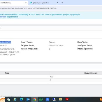 Anadolu Sigorta Parça Tedariki Sorunu