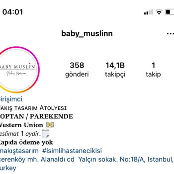 Baby_müslinn (Instagram) Ücreti Ödenen Ürün Teslim Edilmiyor!