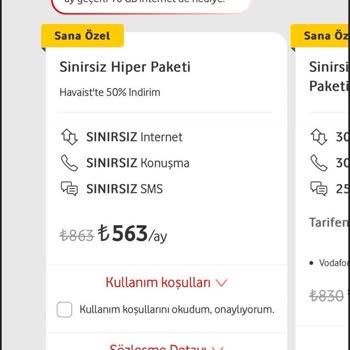 Vodafone Anormal Fiyat Artışı