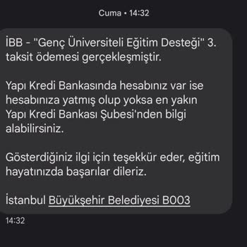 İBB - İstanbul Büyükşehir Belediyesi İstanbul Burs Ödemesi Sorunu: 3. Taksit Çekilemiyor