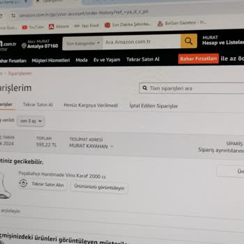 Amazon Karaf Siparişi 405-7092243-8024314