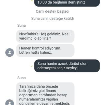 Newbahis New Bahis Finans Hesapları Güncellemesi Diye Ödeme Yapmaması