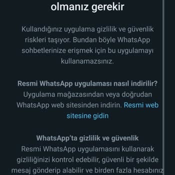 WhatsApp Messenger Yükleyemiyorum