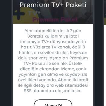 TV+ 5gb Hediyemi Kullanamıyorum