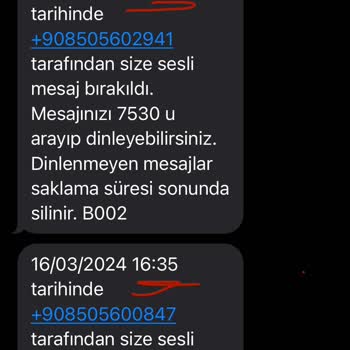 Turkcell 0850'li Numaralardan Gelen Sürekli Sesli Mesaj/arama