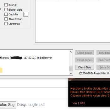 Arnproxy Den Oyun İçin Alınan Proxyler Engelli Çıkıyor.