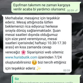 Huriş Butik Parayı Gönderdiğim Halde Kargom Gelmedi Şikayet Ediyorum