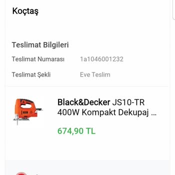 Koçtaş Mobil Sipariş İptali