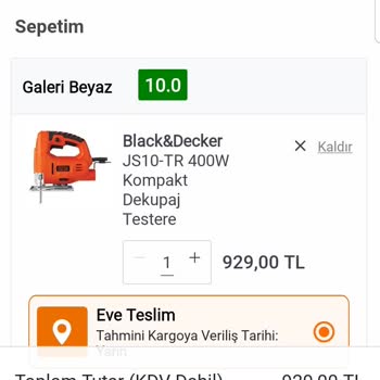 Koçtaş Mobil Sipariş İptali
