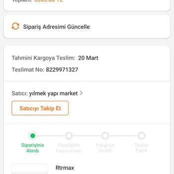 Trendyol Kesme Makinesi Siparişim Gecikti Ve Satıcı Yanıtsız!