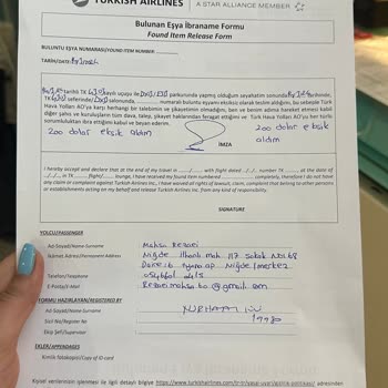THY Çantamın İçinden Para Alınmış