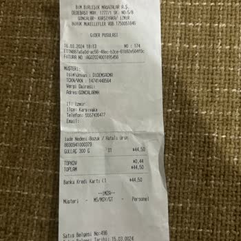 BİM'den Alınan Kurtlu Güllaç