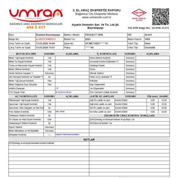 Umran Oto Ekspertiz Bayrampaşa Şubesindeki Araç Ekspertiz Hizmetinden Kaynaklanan Mağduriyet