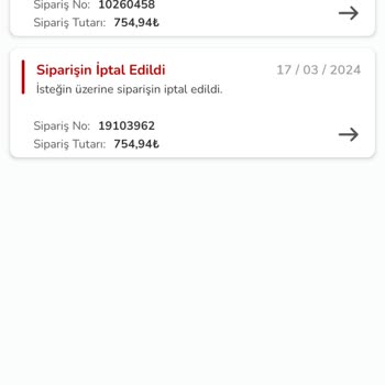 istegelsin Siparişim İptal Edildi. Müşteriyi Memnun Etmeye Yönelik İş Yapılmıyor.