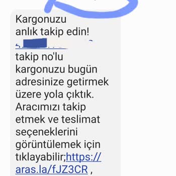 Aras Kargo Tersane Şubesi Ürünümü Dağıtıma Çıkarmıyor.