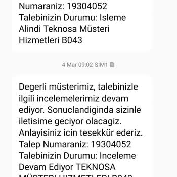 Teknosa Ücret İadesi Sorunu