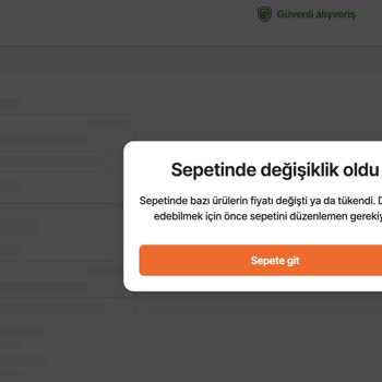 Hepsiburada "Sepetinde Değişiklik Oldu" Ödeme Problemi