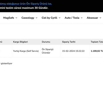 Spigen Türkiye Ürün Teslimatında Gecikme Ve İletişim Sorunu