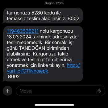 Yurtiçi Kargo Eve Gelmeden Ulaşamadık Mesajı!
