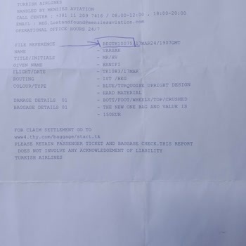 THY Kırık Bagaj Ve Geçersiz Referans Numarası Sorunu