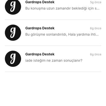 Gardrops Premium Ürün İade Sorunu