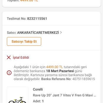 Trendyol Ankara Ticaret Merkezi Bisiklet Satıcısı