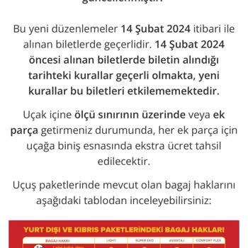 Pegasus'un Kabin Bagajı Politikasındaki Uygulama Sorunları