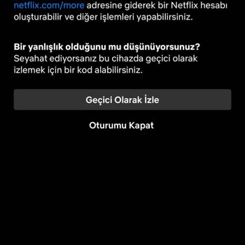Netflix Televizyon Telefon Hata
