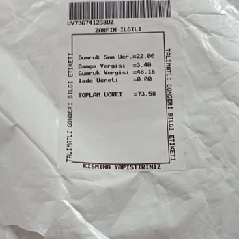 Aliexpress'ten Boş Poşet Teslimi