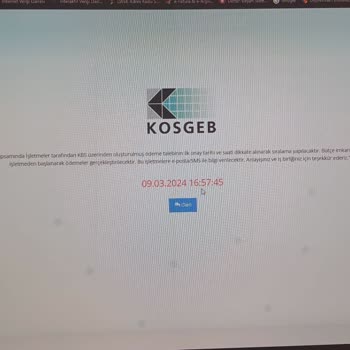 KOSGEB Sistem Hatası Ödeme Talebi