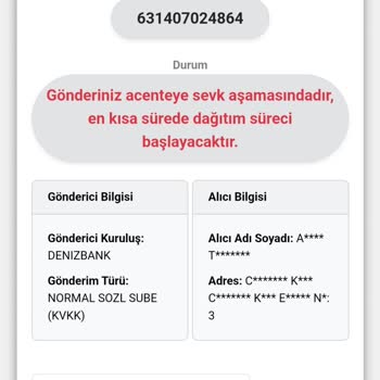 Denizbank Kartım Dağıtama Çıkmadı